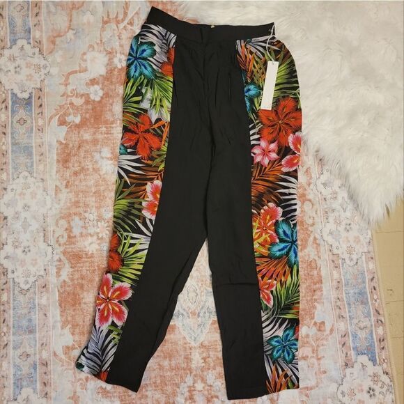 Revolve Silk Tropical Joggers  - Picture 3 of 10